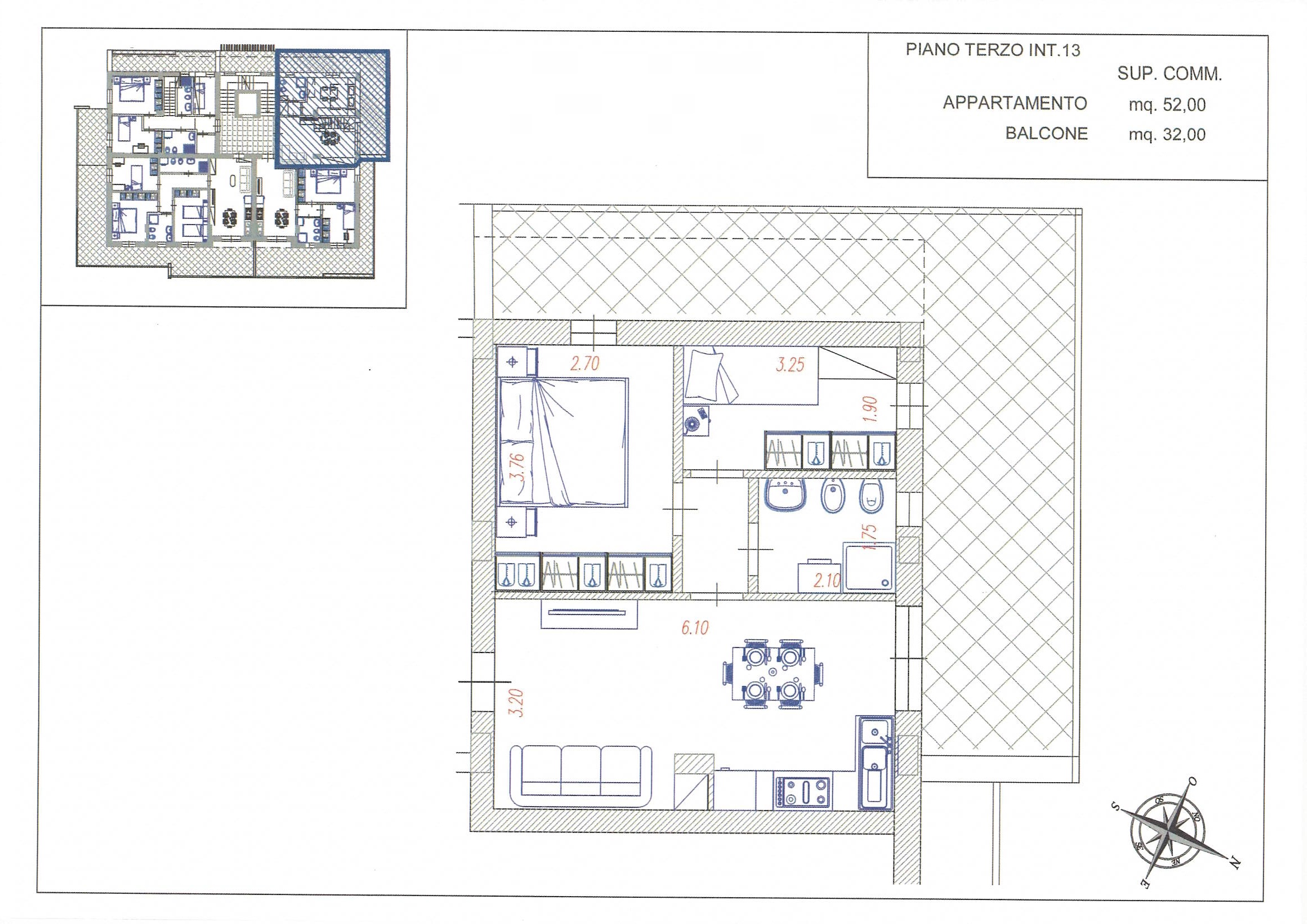 Appartamento in fase di realizzazione con due camere – terzo piano – R82/13